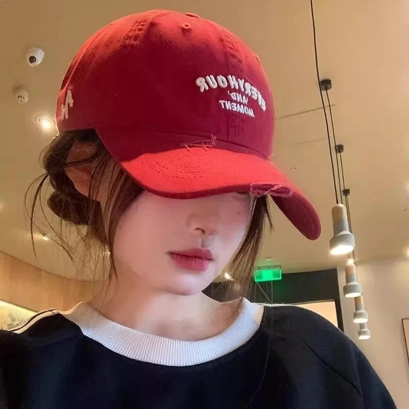 หมวกเบสบอลย้อนยุค หมวกแก๊ป หมวกแฟชั่นเกาหลี การป้องกันแสงแดด