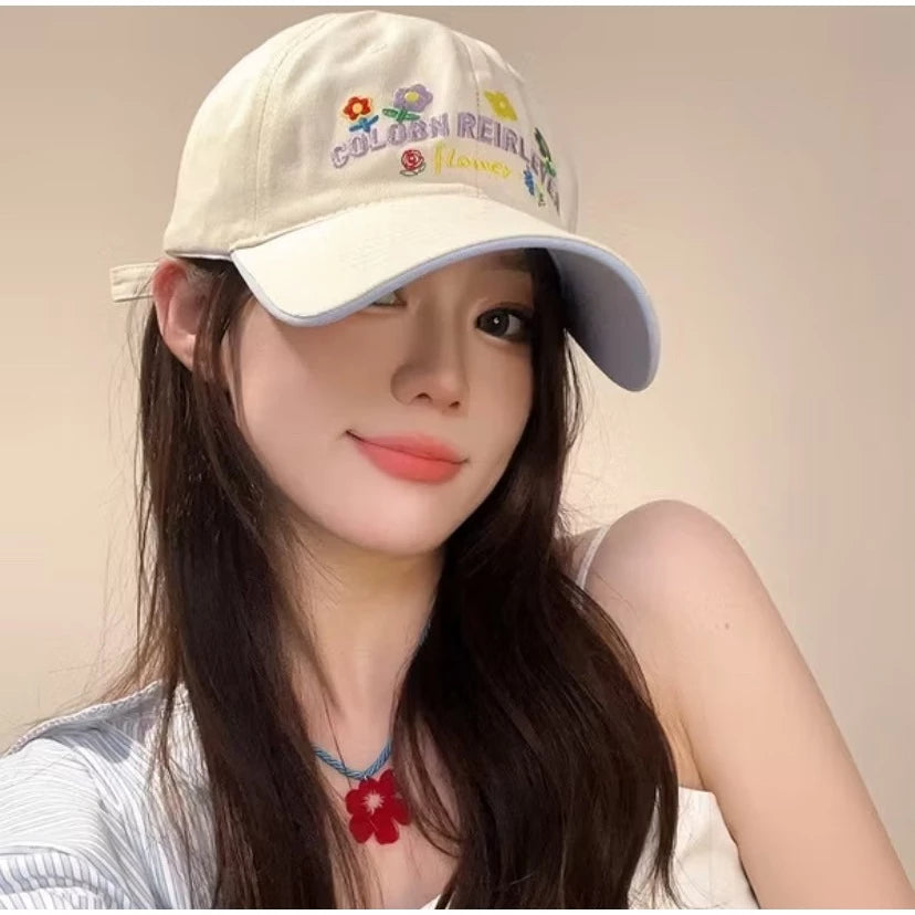 หมวกเบสบอล หมวกกันแดด ใหม่ น่ารัก อเนกประสงค์ สีหวาน