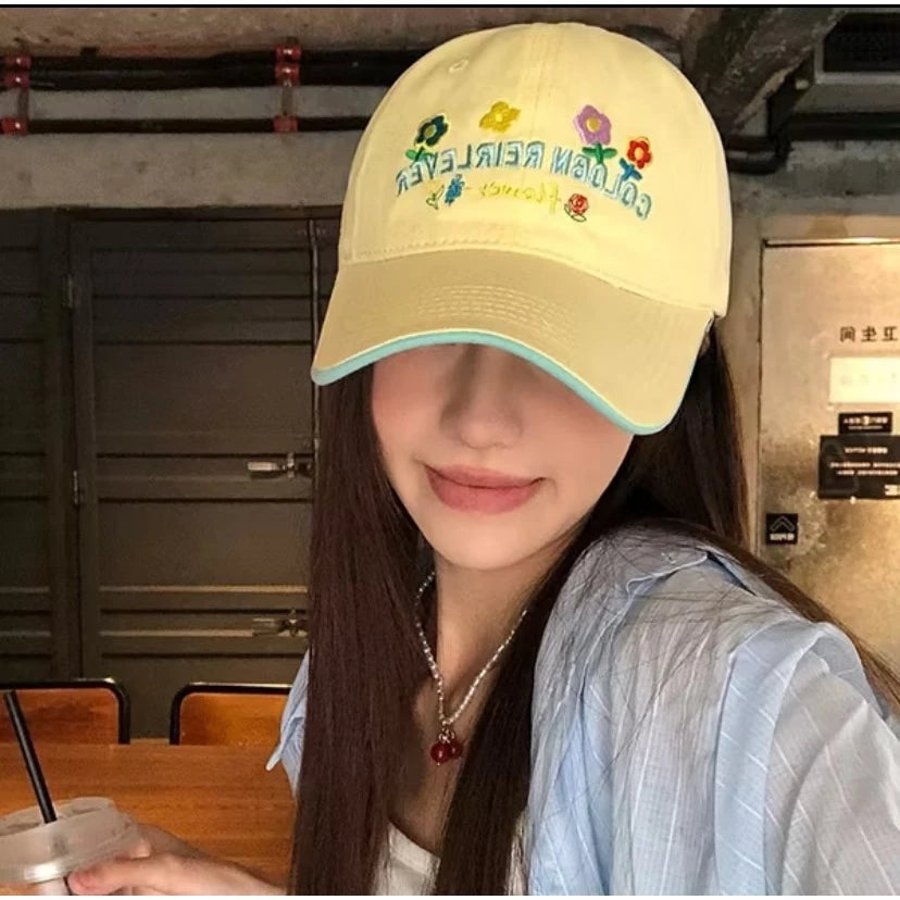 หมวกเบสบอล หมวกกันแดด ใหม่ น่ารัก อเนกประสงค์ สีหวาน