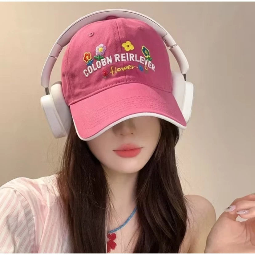 หมวกเบสบอล หมวกกันแดด ใหม่ น่ารัก อเนกประสงค์ สีหวาน