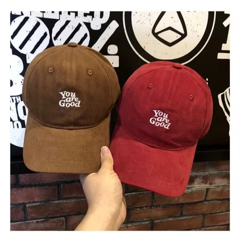 หมวกเบสบอล ปักตัวอักษรส ไตล์เกาหลี Ins Cap แฟชั่นย้อนยุค