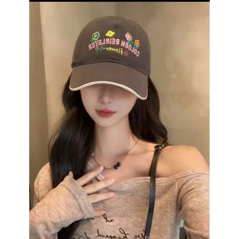 หมวกเบสบอล หมวกกันแดด ใหม่ น่ารัก อเนกประสงค์ สีหวาน