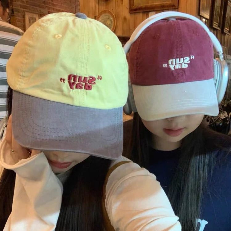 หมวกเบสบอล แบบนิ่ม ปัก Sunday งานแฟชั่น กันแดด